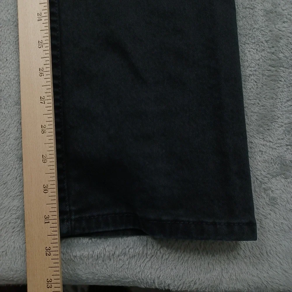 Levis 513 Jeans Mens 32x32 Black Distressed Slim Straight Pockets Modern